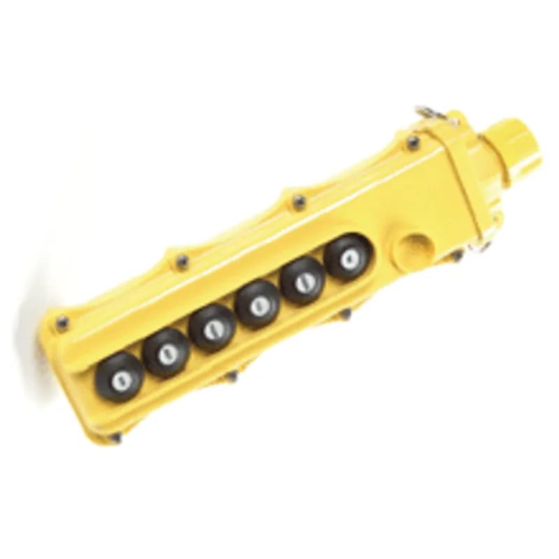 Super-Safeway™ Six Button Single Speed Maintain Pendant, Mechanically Interlocked, 1 N.O. Contact Each