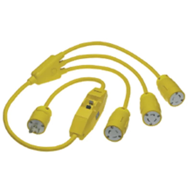 Super-Safeway® Molded W Cordset, 2 Pole/3 Wire SJOW Cordset, Cordset Length 0.91m (3.0' ), NEMA L5-20, 125V, Inline GFCI