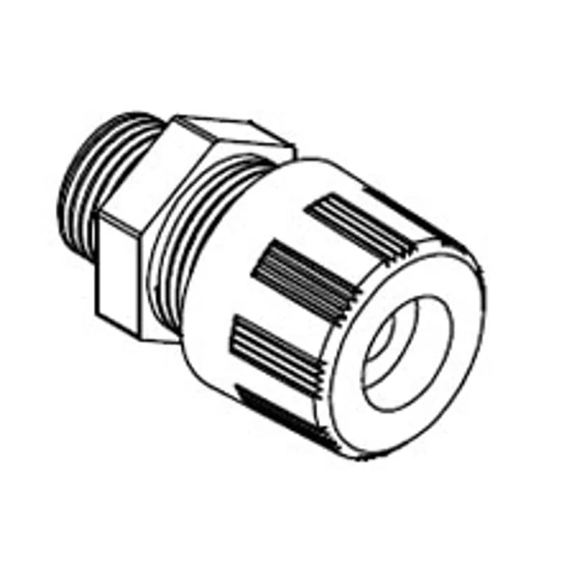 MAX-LOC® Strain Relief Cord-Sealing Grip, 1/2" NPT, Straight Male, Cable Diameter 11.10-15.88mm (.437-.625")
