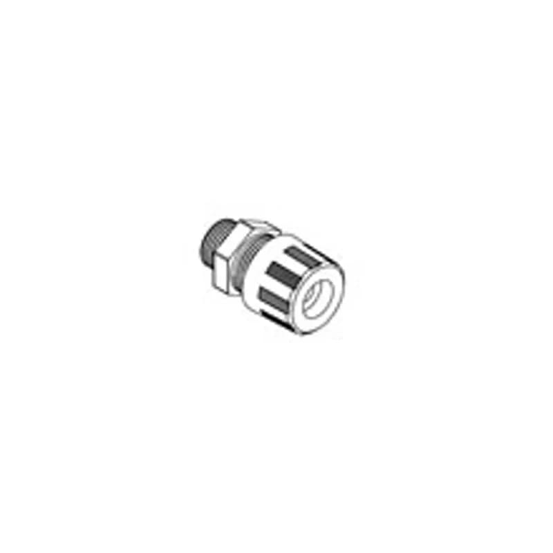 MAX-LOC® Strain Relief Cord-Sealing Grip, 1/2" NPT, Straight Male, Cable Diameter 6.35-9.53mm (.250-.375"), Polyester