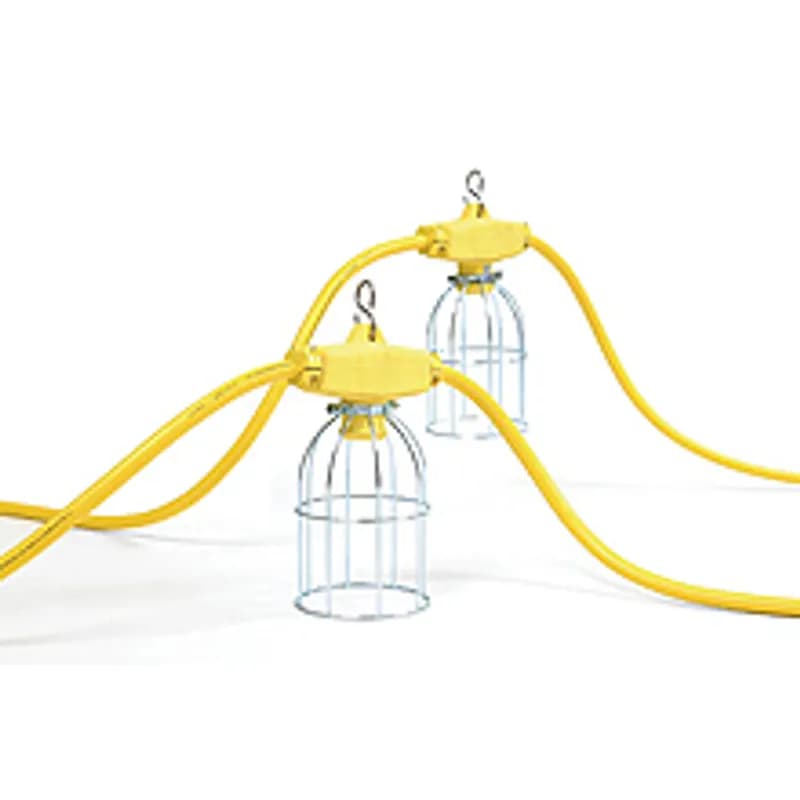 Woodhead 310 - Super-Safeway™ Assembled Rubber Stringlight Lampholder with Screw Clamps and Guard