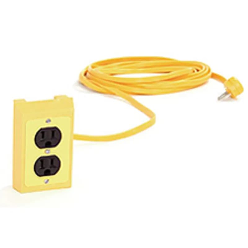 Safeway® Multiple Outlet Box, Rigid, Self-Extinguishing Vinyl, Nylon Cover, NEMA 5-15 Duplex, 7.62m (25.0' ) Cord Length, SPT 300V Cord, Molded NEMA 5-15 Plug