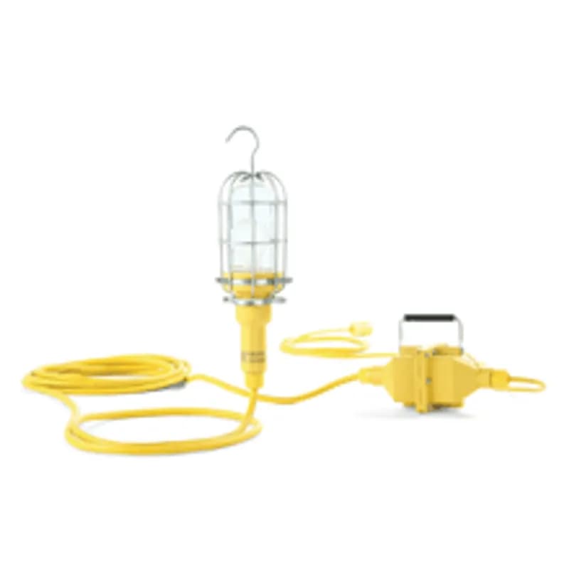 Watertite® Wet Location Incandescent Hand Lamp, 100W with LOVOLT® In-line Transformer Screw Release Guard, Cord Type 14/2 SOOW, 7.62m (25.0' ) Cord Length
