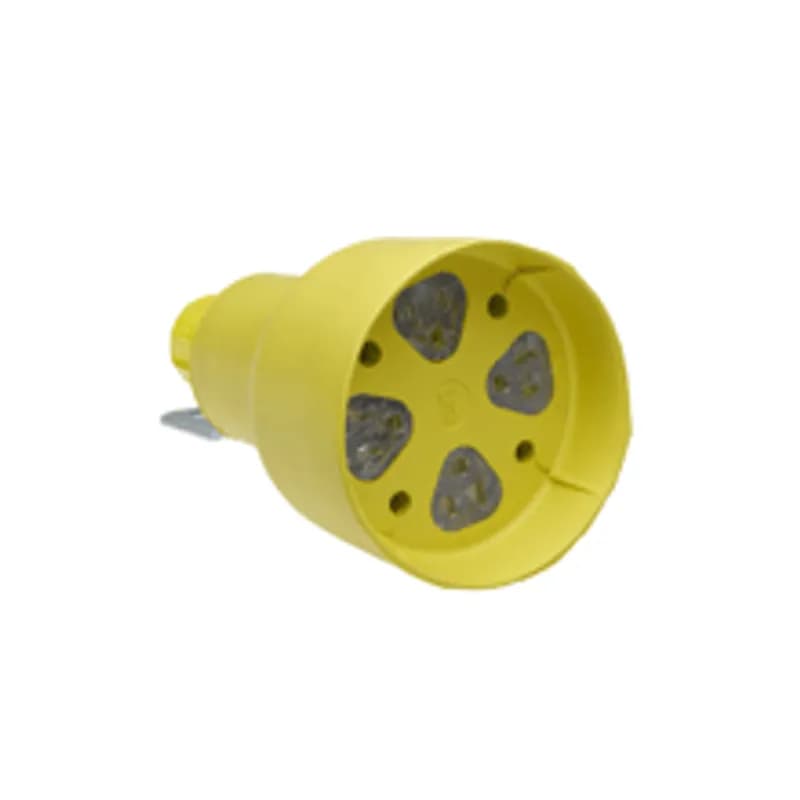 Woodhead 34047L - Super-Safeway® Pendant Quad-Tap, (4) Lighted NEMA 5-15 Single Outlets
