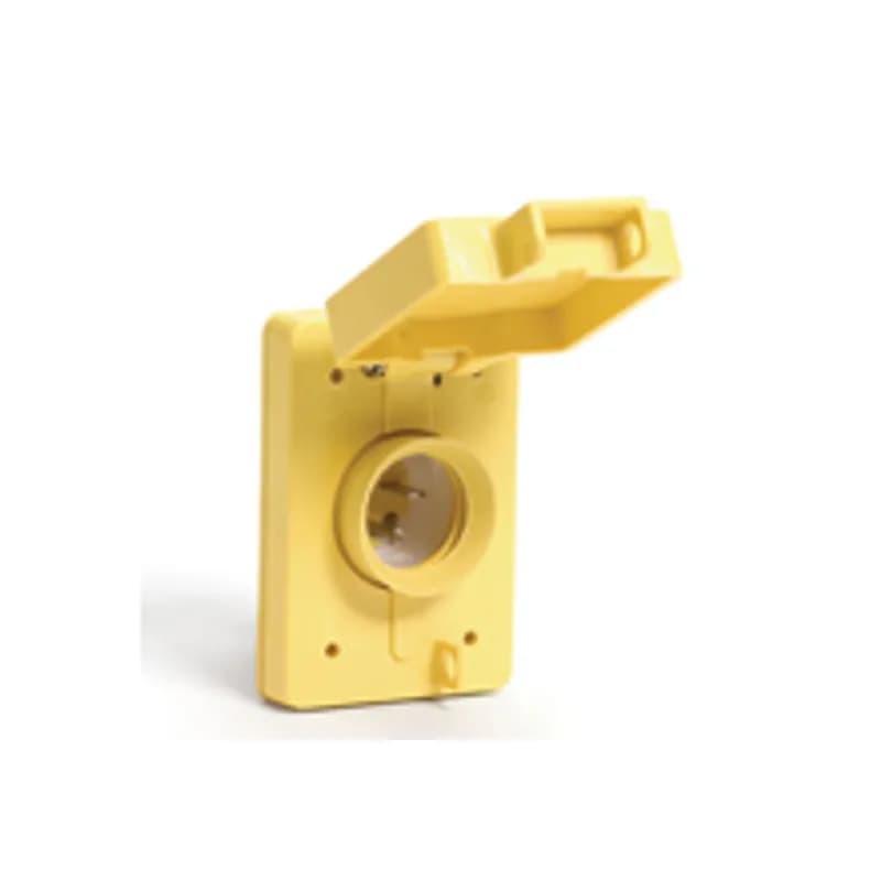 Watertite® Male Receptacle with Flip Coverplate, 2 Pole/3 Wire, NEMA L6-15, 250V
