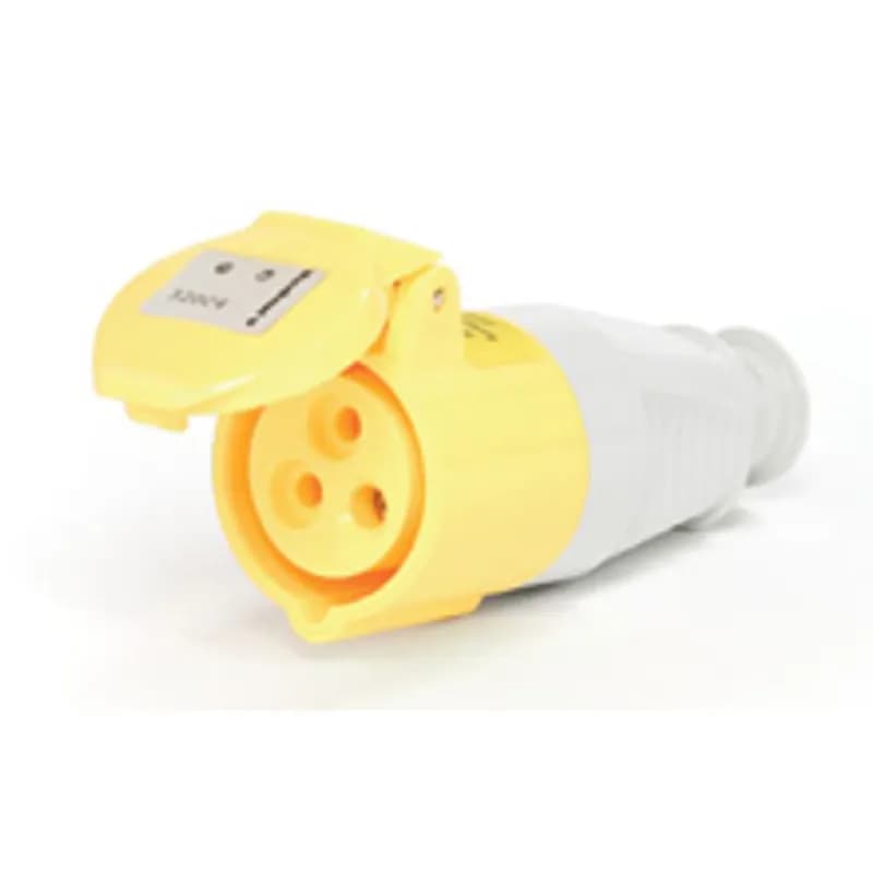 Woodhead 460C7 - 60 Amp Safeway® Pin & Sleeve Connector with Flip Lid, 3 Pole/4 Wire, 3ø 480V, Red