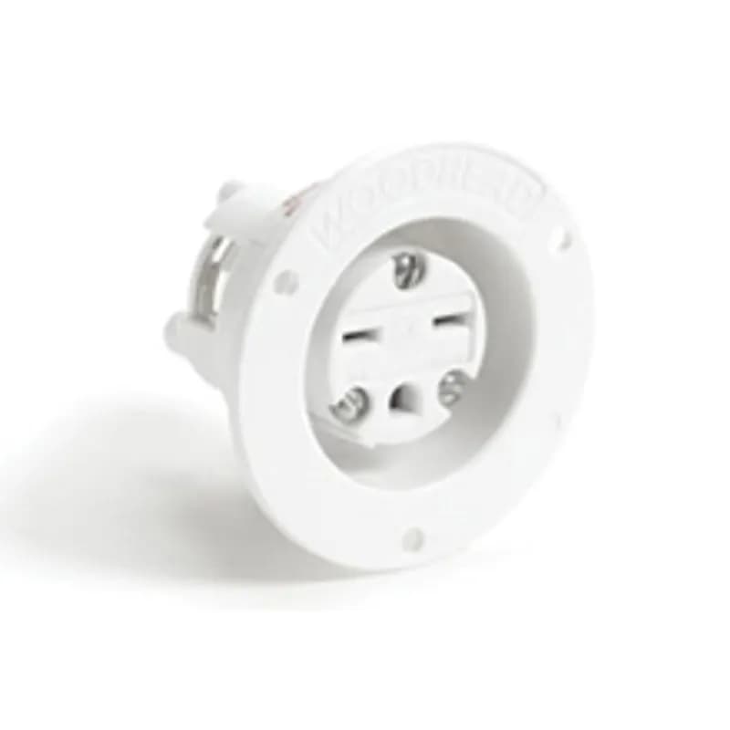 Safeway® Flanged Receptacle, 2 Pole/3 Wire, NEMA 5-20, 125V