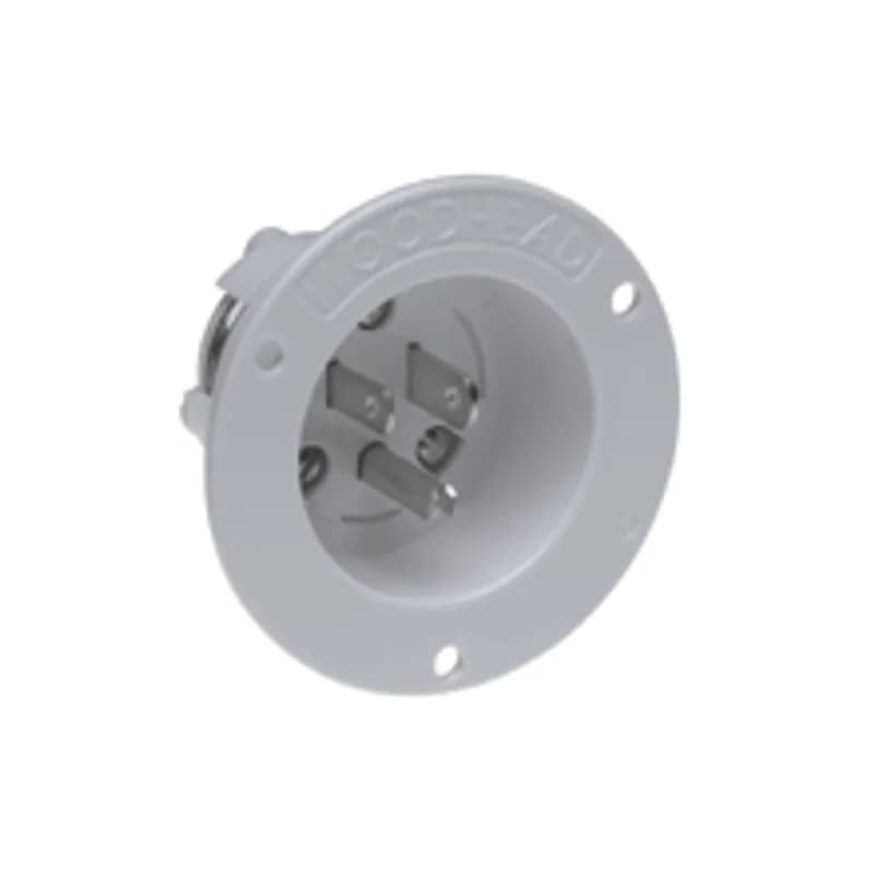 Safeway® Flanged Inlet, 2 Pole/3 Wire, NEMA 5-15, 125V