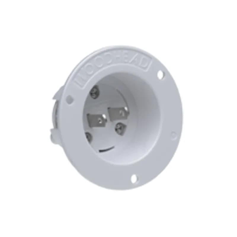 Safeway® Flanged Inlet, 2 Pole/2 Wire, NEMA 1-15, 125V