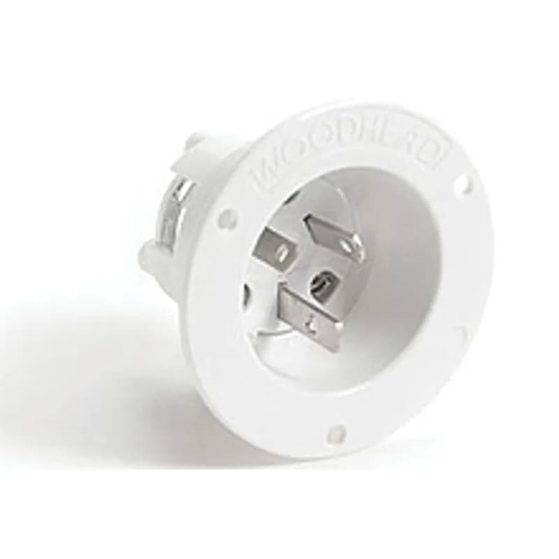 Woodhead 1407MB - Safeway® Flanged Inlet, 3 Pole/3 Wire, Non-NEMA 15A/125V, 10A/250V