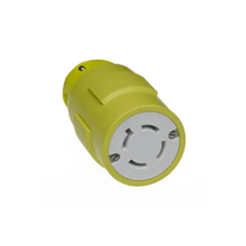 Super-Safeway® Connector with Locking Blade, 3 Pole/4 Wire, NEMA L17-30, 3ø 600V