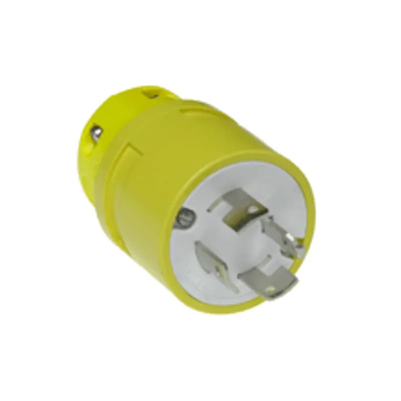Woodhead 2609 - Super-Safeway® Plug with Locking Blade, 4 Pole/4 Wire, Non-NEMA, 208V, Cord Grip Body Size F4