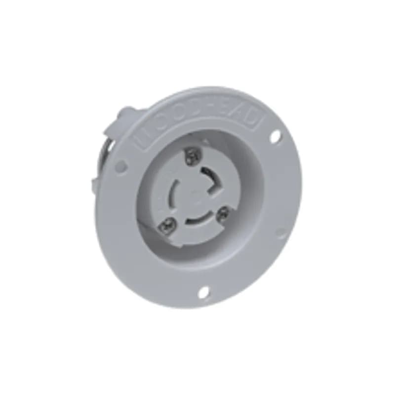 Safeway® Flanged Receptacle with Locking Blade, 2 Pole/3 Wire, NEMA L7-15, 277V