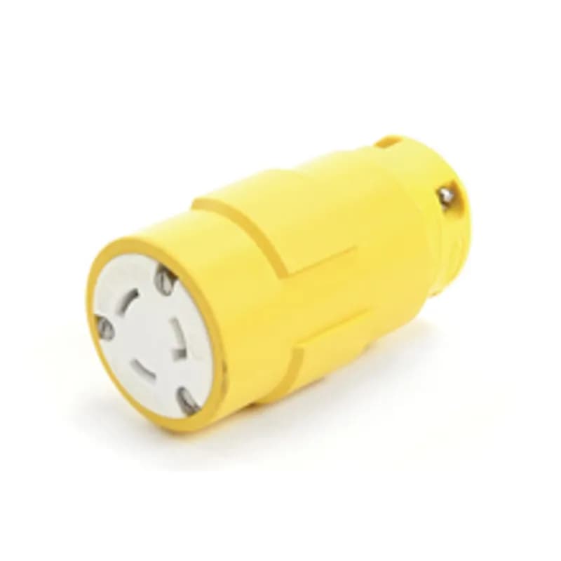 Super-Safeway® Connector with Locking Blade, 3 Pole/3 Wire, Non-NEMA, 250V Grounding Tab, Cord Grip Body Size F3