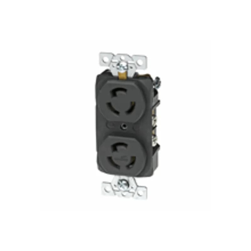 Woodhead 4700DW - Safeway® Duplex Heavy - Duty Spec - Grade Receptacle with Locking Blade, 2 Pole/3 Wire, NEMA L5-15, 125V