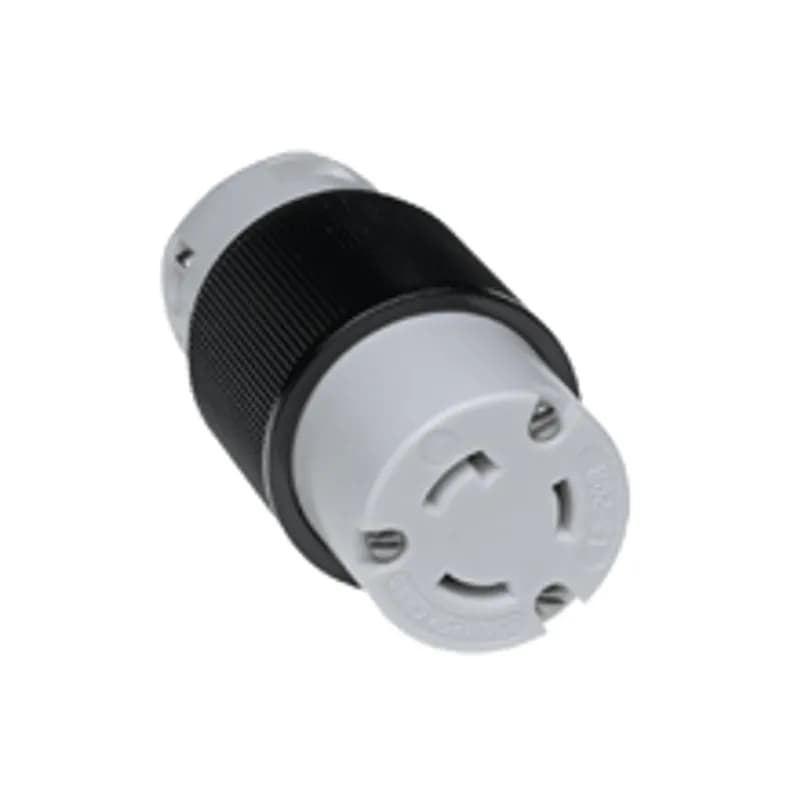 Woodhead 27T47 - Safeway® Connector with Locking Blade, 2 Pole/3 Wire, NEMA L5-20, 125V