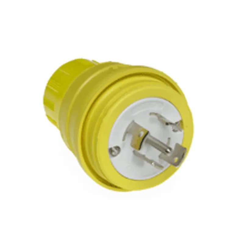Woodhead 26W10 - Watertite® Plug with Locking Blade, 4 Pole/5 Wire, Non-NEMA, 600V Grounding Tab, Cord Grip Body Size F4