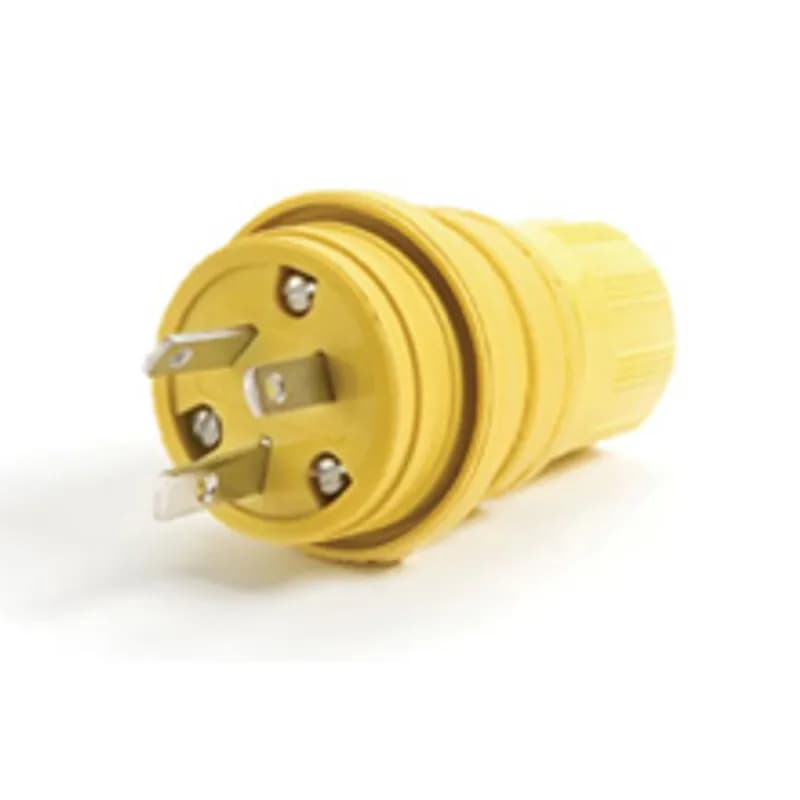 Watertite Extreme Plug, 3 Pole/3 Wire, Non-NEMA, 15A/125V, 10A/250V, Cord Grip Body Size F2, Silicone Husk