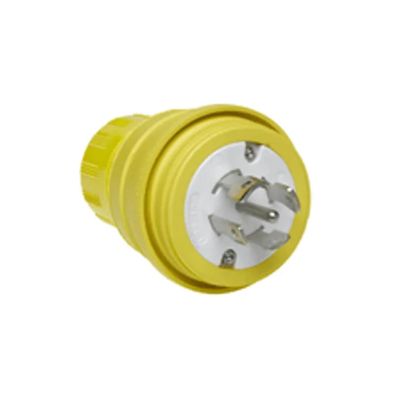 Watertite® Plug with Locking Blade, 4 Pole/5 Wire, NEMA L22-30, 3ø 480V, Cord Grip Body Size F4