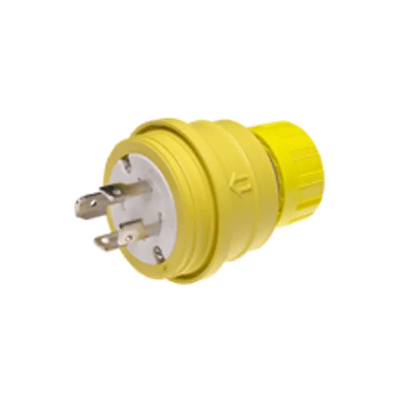 Watertite® Plug with Locking Blade, 4 Pole/4 Wire, Non-NEMA, 250V, Cord Grip Body Size F4