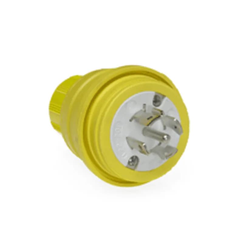 Watertite® Plug with Locking Blade, 4 Pole/5 Wire, NEMA L22-20, 3ø 480V, Cord Grip Body Size F3