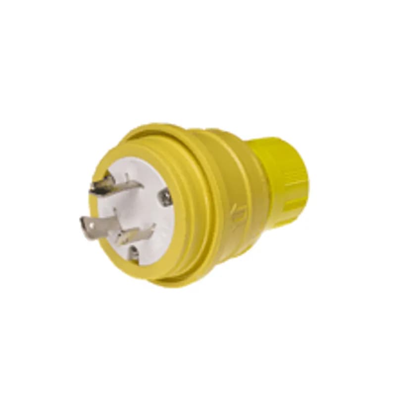 Watertite® Plug with Locking Blade, 2 Pole/3 Wire, NEMA L7-20, 277V, Cord Grip Body Size F3