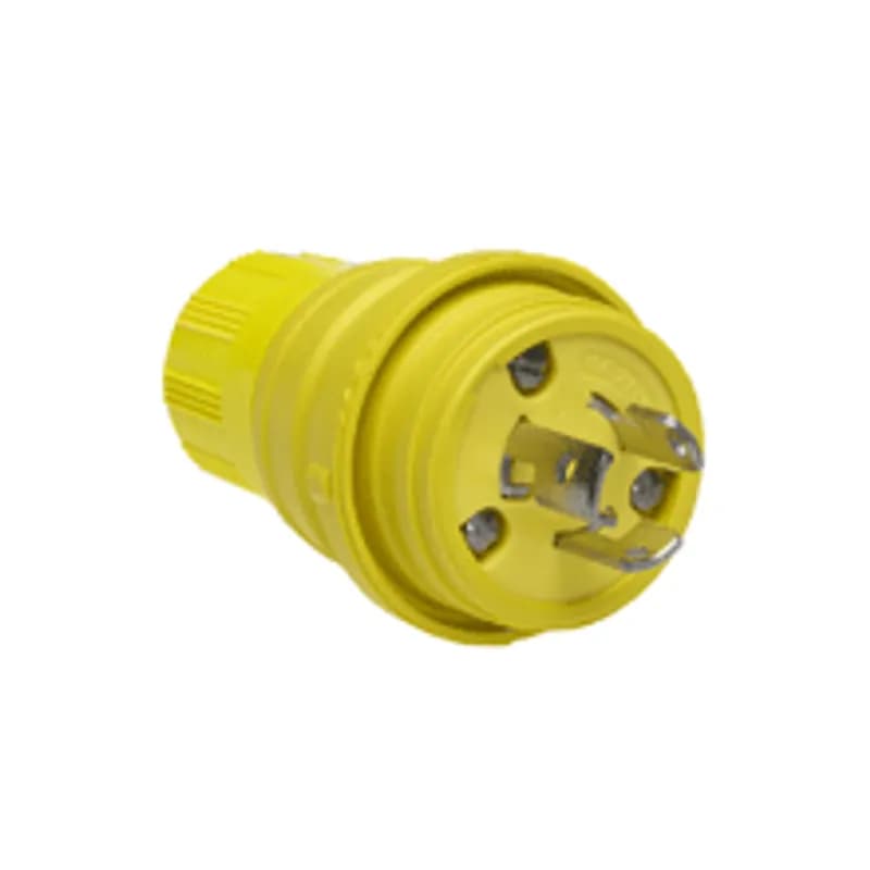 Woodhead 24W34 - Watertite Extreme Plug with Locking Blade, 2 Pole/3 Wire, NEMA L7-15, 277V, Cord Grip Body Size F2, Silicone Husk