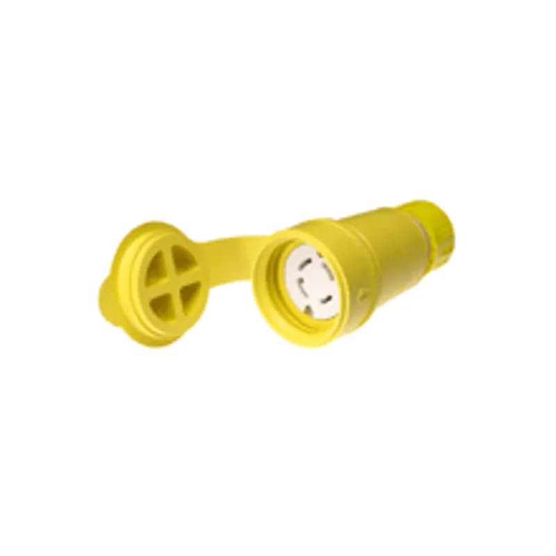 Watertite® Connector with Locking Blade, 3 Pole/4 Wire, NEMA L16-30, 3ø 480V, Cord Grip Body Size F4