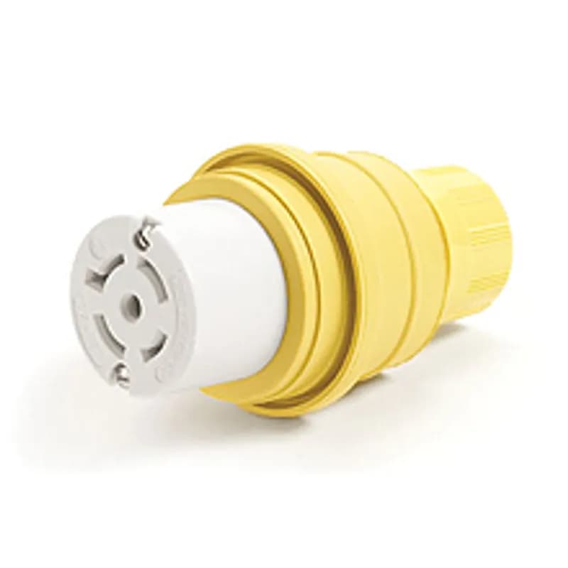 Watertite® Connector for Male Receptacle with Locking Blade, Single Flip Coverplate, 4 Pole/5 Wire, Neman L21-30, 3ø 208V, F4