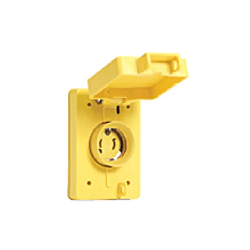 Watertite® Receptacle with Single Flip Coverplate, 2 Pole/2 Wire, NEMA-L2-20, 250V