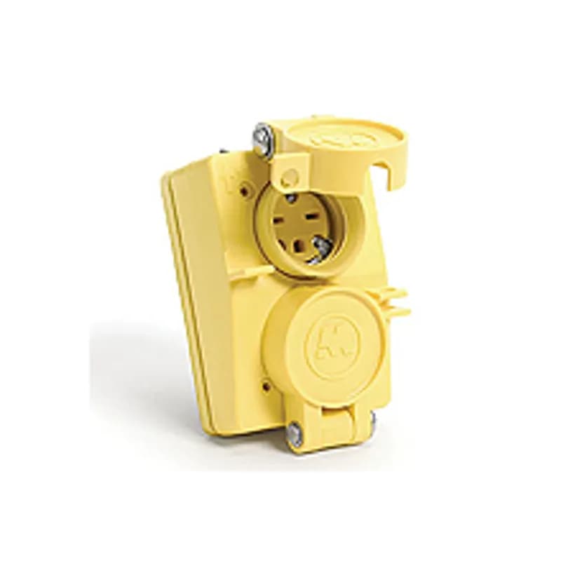 Watertite® Duplex Receptacle with Flip Coverplate, 2 Pole/3 Wire, NEMA 5-20, 125V