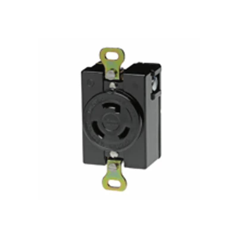 Woodhead 4747 - Safeway® Single Receptacle, Heavy Duty Spec Grade with Locking Blade, 2 Pole/3 Wire, NEMA L5-20, 125V