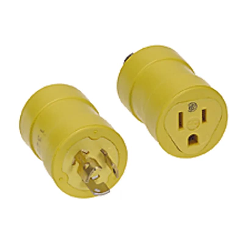 Safeway® Adapter NEMA 5-15 Receptacle - Female End 15A/125V, NEMA L5-15 Plug - Male End, 15A/125V
