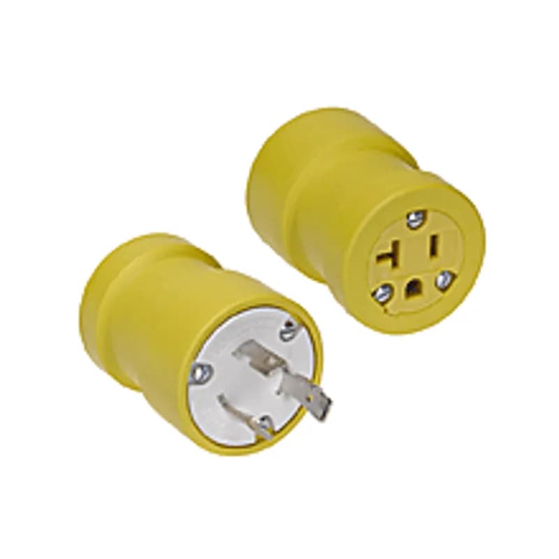 Woodhead 1740 - Safeway® Adapter NEMA 1-15 Receptacle - Female End 15A/125V, NEMA L5-20 Plug - Male End, 20A/125V