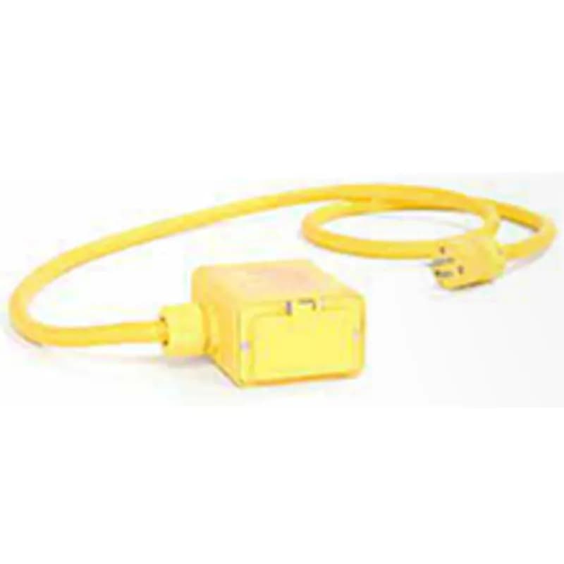 Super-Safeway® Multiple Outlet Box, Extended Depth, (1) NEMA 5-15 GFCI Receptacles with Flip Lid, Open Neutral Relay, 1.83m (6.0' ) Cord Length, 12/3 SOOW Cord, 5-15 Plug