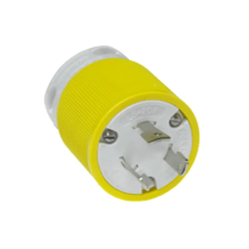 Safeway® Plug, 2 Pole/3 Wire, NEMA L5-20, 125V, Yellow
