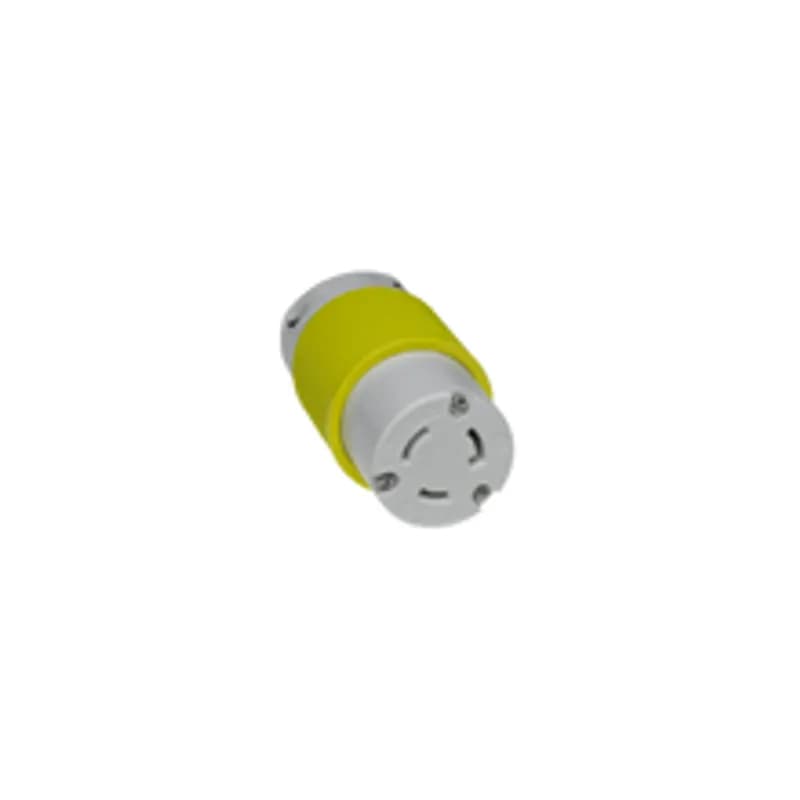 Safeway® Connector with Locking Blade, 2 Pole/3 Wire, NEMA L5-20, 125V, Yellow