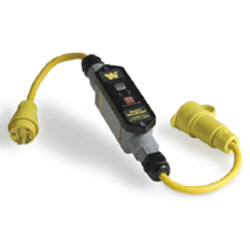 Woodhead 20052-1A - Super-Safeway® In-Line Industrial GFCI, Portable, Single Phase, Automatic Reset, NEMA 5-20 Plug, NEMA 5-20 Receptacle, Watertight, 20A, 120V, 0.61m (2.0') Cord Length