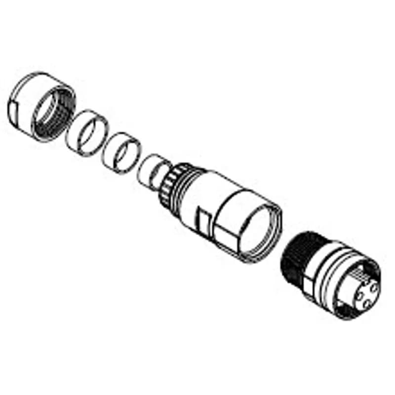 Quick-Change® Female Field Attachable, 3 Pole, Straight