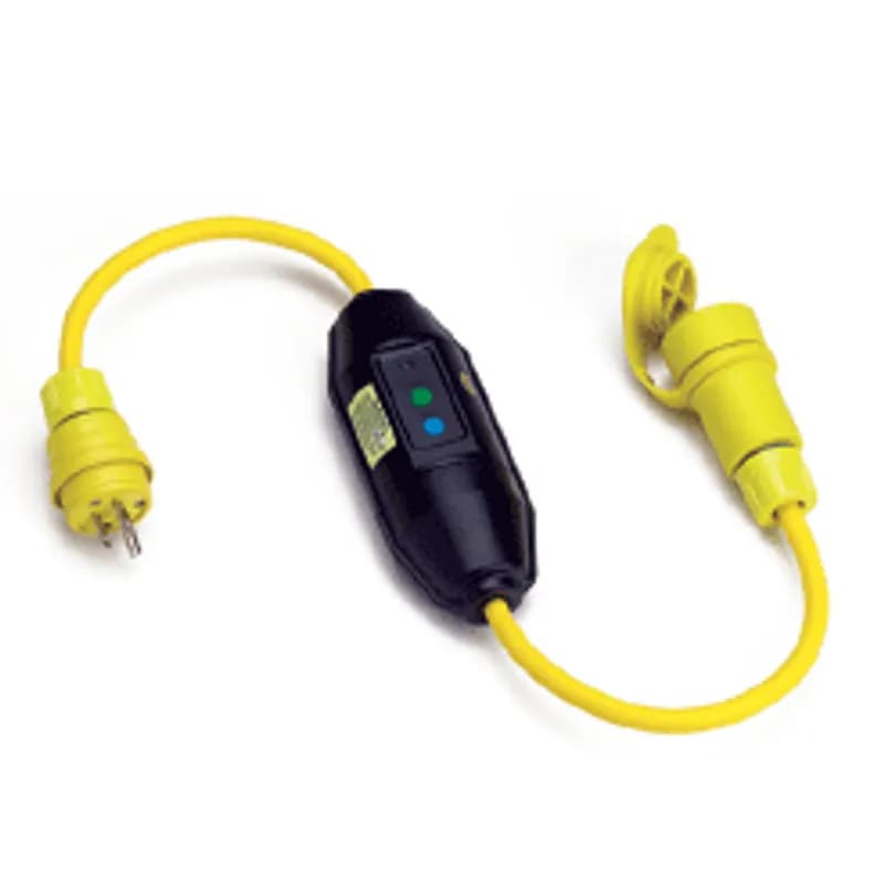 Woodhead 15052-1M - Super-Safeway® In-Line Industrial GFCI, Manual Reset, NEMA 5-15 Plug & Connector, 15A, 120V, 0.61m (2.0' )Cord Length