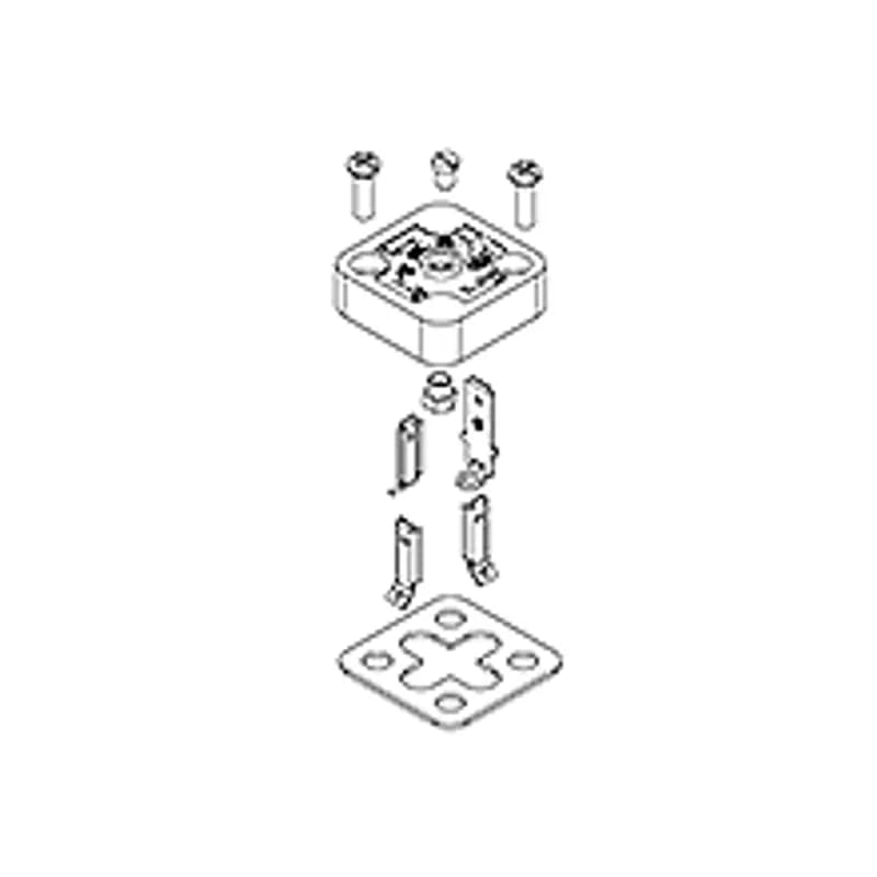 mPm® DIN Base, Form A, B28 Base, 3 Pole Plus Ground Terminal, 250V AC/300V DC, Black Nitrile Gasket with Screw
