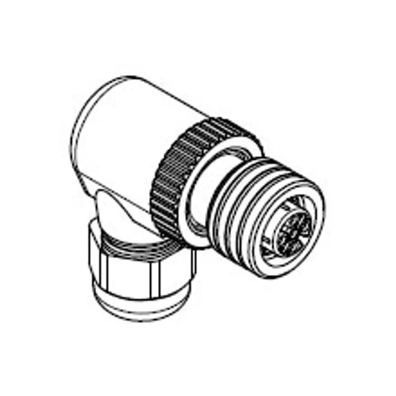 Ultra-Lock® (M12) Single Keyway with PG7 Cable Fitting, Female, 5 Pole, Right Angle, Cable Diameter 3.30-6.60mm