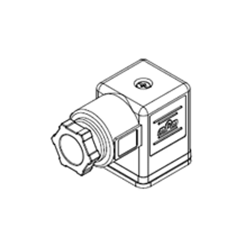 mPm® DIN Valve Connector, Form A, PG9 Internal Threads, 3 Pole Plus Ground, Black Nitrile Gasket, Bulk Pack Mounted