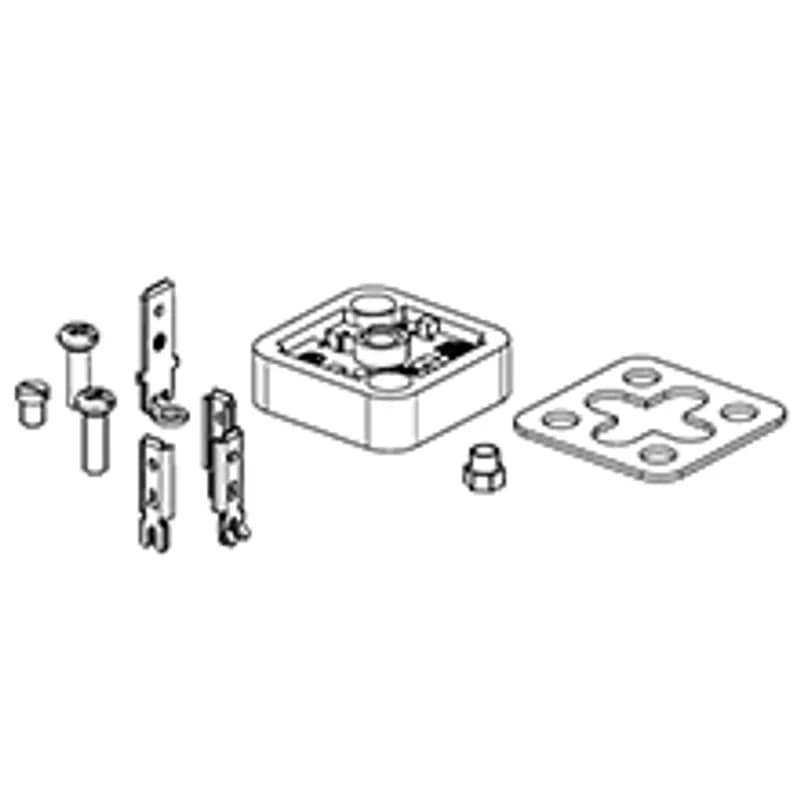 mPm® DIN Base, Form A, B20 Base, 3 Pole Plus Ground Terminal, 250V AC/300V DC, Black Nitrile Gasket with Screw