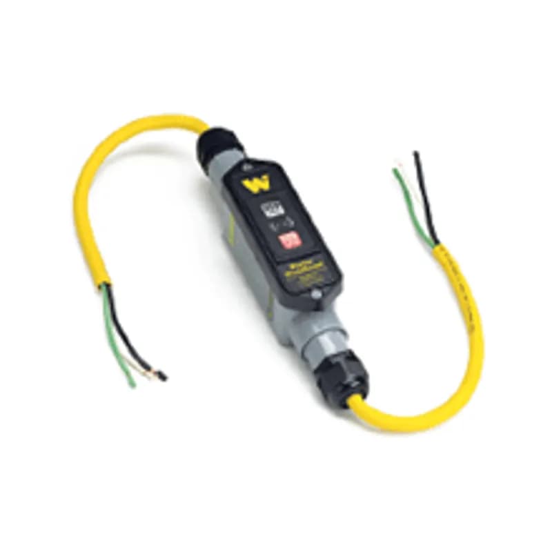 Woodhead 24052-0M - Super-Safeway® In-Line Industrial GFCI, Manual Reset, Flying Leads, 20A, 240V, 0.61m (2.0' )Cord Length