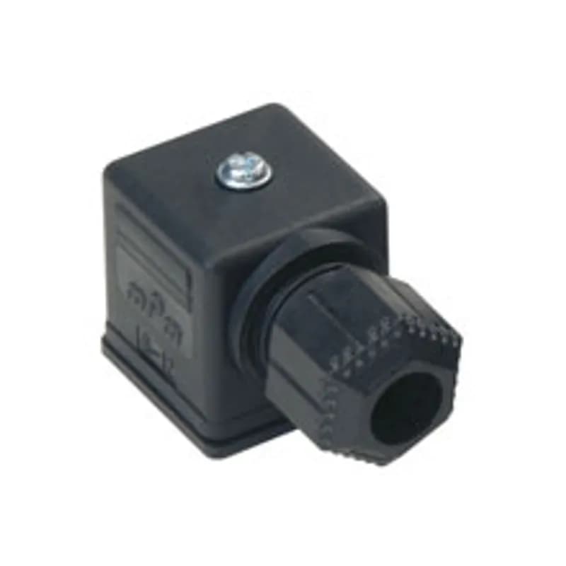 Woodhead C28300N0S - mPm® DIN Valve Connector, Type A, 3 Pole, Terminal No Tails, Black Silicone Gasket