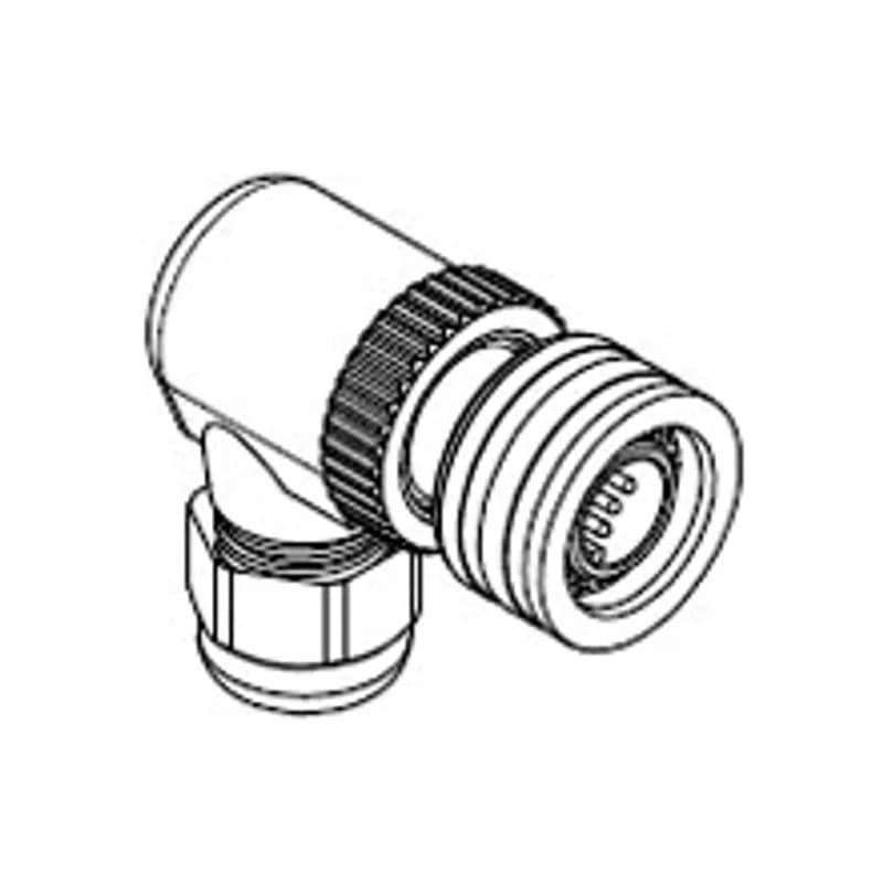 Ultra-Lock® (M12) Single Keyway with PG7 Cable Fitting, Male, 4 Pole, 90° Angle, Cable Diameter 3.30 - 6.60mm