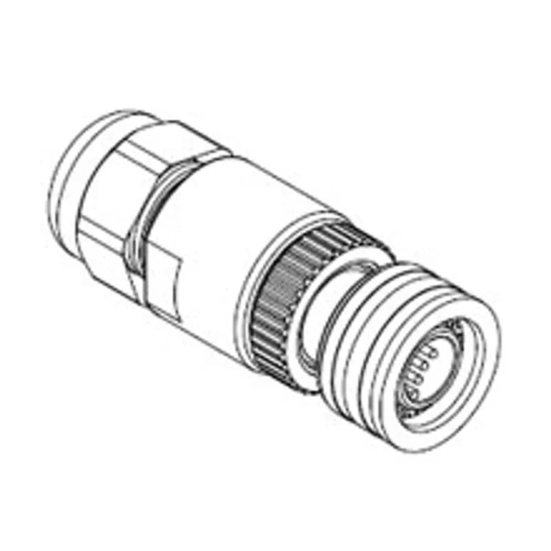 Ultra-Lock® (M12) Single Keyway with PG9 Cable Fitting, Male, 4 Pole, Straight, Cable Diameter 4.10 - 8.10mm