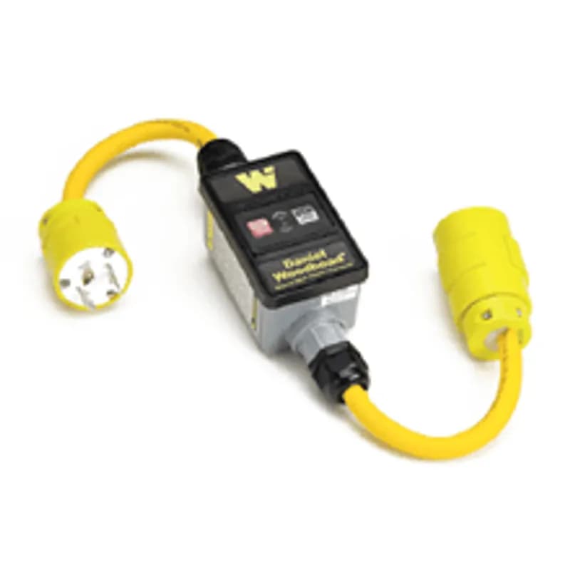 Woodhead 30051-1M - Super-Safeway® In-Line Industrial GFCI, Portable, Single Phase, Manual Reset, NEMA L5-30 Plug, NEMA L5-30 Receptacle, 30A, 120V, 0.61m (2.0') Cord Length