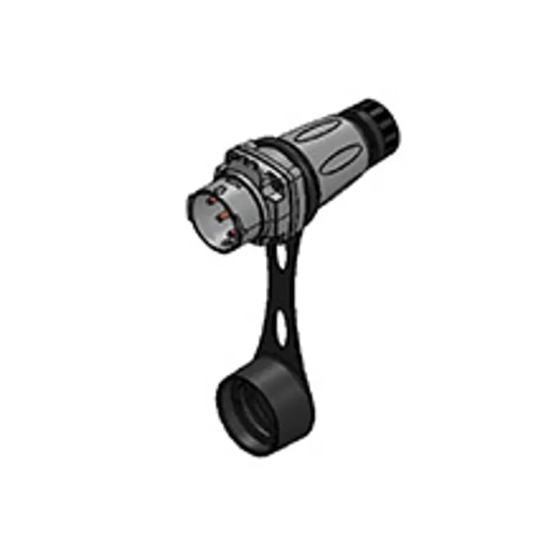Woodhead ARC30MHAB04 - Woodhead ArcArrest Plug with Handle and Cap, Switch-Rated, 30.0A, 125/250V AC, 2-Pole+Neutral+Ground, Insulator Keying Position 7, Three Grommets Included
